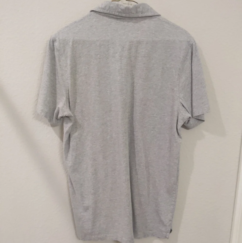 Michael Kors Mens Gray Cotton Polo Short Sleeve Golf Shirt Size Med Classic Fit